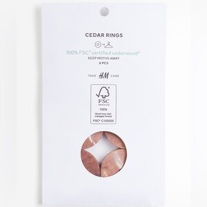 4/$20 H&M Natural 6-Pack Cedar Wood Rings Set
